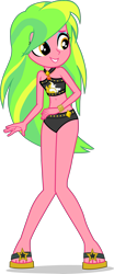 Size: 1665x4005 | Tagged: safe, artist:dustinwatsongkx, imported from derpibooru, lemon zest, equestria girls, clothes swap, female, geode of empathy, magical geodes, solo, sunset shimmer's beach shorts swimsuit, swimsuit swap