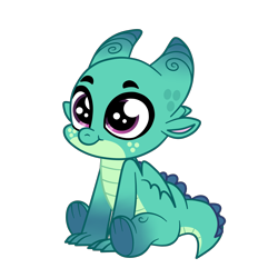 Size: 4000x4000 | Tagged: safe, artist:squipycheetah, imported from derpibooru, dragon, baby, baby dragon, freckles, g5, g5 to g4, generation leap, happy, simple background, sitting, smiling, sparky sparkeroni, thousand yard stare, transparent background