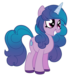 Size: 4000x4000 | Tagged: safe, artist:squipycheetah, imported from derpibooru, izzy moonbow, pony, unicorn, g5, g5 to g4, generation leap, happy, horn, simple background, smiling, transparent background