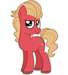 Size: 3649x4000 | Tagged: safe, artist:squipycheetah, imported from derpibooru, sprout cloverleaf, earth pony, pony, g5, g5 to g4, generation leap, happy, simple background, smiling, transparent background