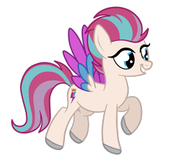 Size: 3754x3609 | Tagged: safe, artist:squipycheetah, imported from derpibooru, zipp storm, pegasus, pony, colored wings, flying, g5, g5 to g4, generation leap, happy, multicolored wings, raised hoof, simple background, smiling, transparent background, wings