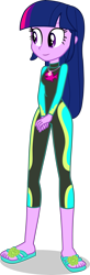 Size: 1281x3926 | Tagged: safe, artist:dustinwatsongkx, imported from derpibooru, twilight sparkle, human, female, fluttershy's wetsuit, geode of fauna, magical geodes, solo