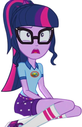 Size: 1637x2520 | Tagged: safe, edit, edited screencap, editor:homersimpson1983, imported from derpibooru, screencap, sci-twi, twilight sparkle, human, camp everfree outfits, glasses, not a vector, solo