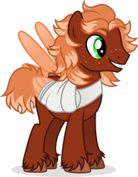 Size: 1302x1671 | Tagged: safe, artist:cirillaq, imported from derpibooru, oc, oc:golden flare, pegasus, pony, bandage, male, simple background, solo, stallion, transparent background, vector