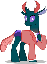 Size: 740x1000 | Tagged: safe, artist:byteslice, imported from derpibooru, pharynx, changedling, changeling, .svg available, clothes, male, necktie, prince pharynx, simple background, solo, svg, transparent background, tuxedo, vector