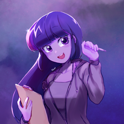 Size: 2048x2048 | Tagged: safe, artist:izuchi, imported from derpibooru, twilight sparkle, human, equestria girls, solo