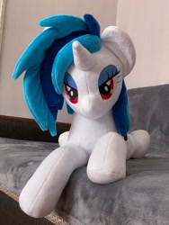 Size: 1536x2048 | Tagged: safe, artist:mdcraft10, imported from derpibooru, dj pon-3, vinyl scratch, pony, unicorn, female, horn, irl, lying down, photo, plushie, prone, solo