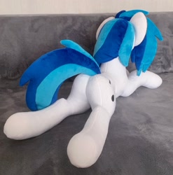 Size: 2023x2048 | Tagged: safe, artist:mdcraft10, imported from derpibooru, dj pon-3, vinyl scratch, pony, unicorn, butt, couch, female, horn, irl, lying down, photo, plot, plushie, prone, solo, underhoof