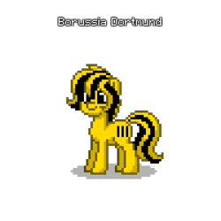 Size: 600x600 | Tagged: safe, imported from derpibooru, earth pony, pony, borussia dortmund, bundesliga, fifa, football, germany, simple background, solo, sports, transparent background, uefa