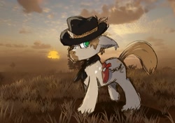 Size: 1819x1277 | Tagged: safe, artist:mr_deggster, imported from derpibooru, oc, oc only, pony, unicorn, arthur morgan, cutie mark, gun, handgun, hat, horn, male, revolver, solo, weapon