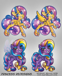 Size: 819x1000 | Tagged: source needed, useless source url, safe, alternate version, artist:marybellamy, imported from derpibooru, alicorn, butterfly, flower, princessgoldlily, princesssterling, redesign, shimmer, toy, wings