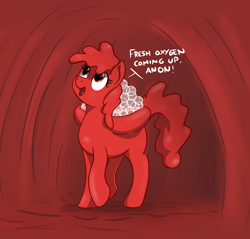 Size: 2058x1969 | Tagged: safe, artist:anonymous, imported from twibooru, pony, /mlp/, 4chan, blood, drawthread, female, il était une fois la vie, image, implied anon, mare, micro, once upon a time life, oxygen, png, ponified, red blood cell, solo, talking