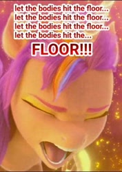 Size: 319x450 | Tagged: safe, artist:biker dash, edit, edited screencap, imported from ponybooru, screencap, sunny starscout, earth pony, meme, my little pony: make your mark, singing