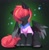 Size: 2017x2048 | Tagged: safe, artist:empress-twilight, oc, oc only, pony, abstract background, clothes, covering eyes, female, hair over one eye, hooves, mare, shirt, sitting