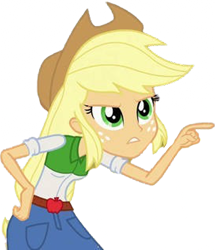 Size: 2170x2520 | Tagged: safe, edit, edited screencap, editor:homersimpson1983, imported from derpibooru, screencap, applejack, human, equestria girls, background removed, female, not a vector