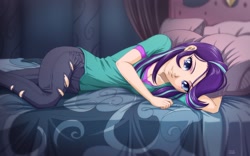 Size: 1280x800 | Tagged: safe, artist:uotapo, color edit, edit, editor:overlord 2, imported from derpibooru, starlight glimmer, human, equestria girls, colored, skin color edit, solo