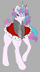 Size: 2229x4000 | Tagged: safe, artist:2hrnap, imported from derpibooru, princess flurry heart, alicorn, pony, curved horn, evil flurry heart, female, horn, mare, older, older flurry heart, solo