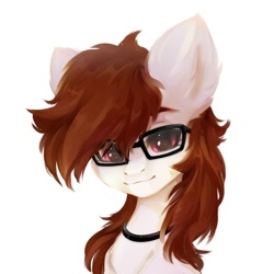 Size: 2000x2000 | Tagged: safe, artist:shooshaa, oc, oc only, pony, bust, female, glasses, looking at you, mare