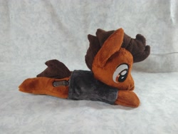 Size: 4096x3072 | Tagged: safe, artist:bluedragonflyplush, imported from derpibooru, earth pony, pony, all time low, clothes, commission, irl, lying down, male, photo, plushie, ponified, prone, rian dawson, shirt, solo, stallion, t-shirt