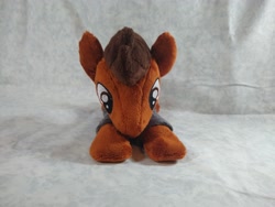 Size: 4096x3072 | Tagged: safe, artist:bluedragonflyplush, imported from derpibooru, earth pony, pony, all time low, clothes, commission, irl, looking at you, lying down, male, photo, plushie, ponified, prone, rian dawson, shirt, solo, stallion, t-shirt