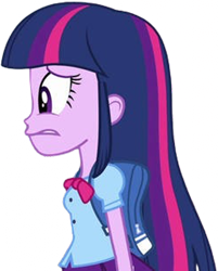 Size: 2027x2520 | Tagged: safe, edit, edited screencap, editor:homersimpson1983, imported from derpibooru, screencap, twilight sparkle, human, equestria girls, background removed, backpack, female, nervous, not a vector