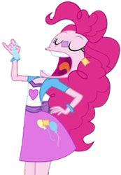 Size: 1748x2520 | Tagged: safe, edit, edited screencap, editor:homersimpson1983, imported from derpibooru, screencap, pinkie pie, equestria girls, background removed, balloon, eyes closed, female, not a vector, open mouth, solo