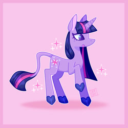 Size: 894x894 | Tagged: safe, artist:sensh-ii, imported from derpibooru, twilight sparkle, pony, unicorn, horn, solo