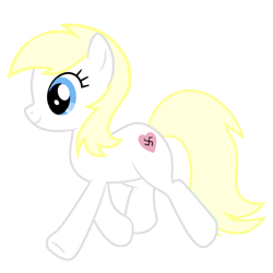 Size: 1000x1000 | Tagged: safe, artist:blaze_x2, edit, imported from derpibooru, vector edit, oc, oc:aryanne, pony, nazi, vector