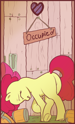 Size: 2620x4338 | Tagged: safe, artist:stratodraw, imported from derpibooru, apple bloom, earth pony, pony, fanfic:occupied, fanfic art, solo