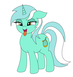 Size: 2000x2132 | Tagged: safe, alternate version, artist:vomitvomiting, imported from derpibooru, lyra heartstrings, pony, female, horn, mare, simple background, solo, white background