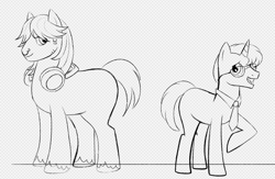 Size: 1104x720 | Tagged: safe, artist:slapearl, imported from derpibooru, oc, oc only, pony, duo, male, sketch, smiling, stallion, wip