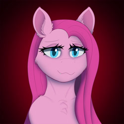 Size: 2500x2500 | Tagged: safe, artist:y_a_h_z, imported from derpibooru, pinkie pie, earth pony, pony, gradient background, pinkamena diane pie, solo