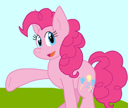 Size: 1025x866 | Tagged: safe, artist:cmara, imported from derpibooru, pinkie pie, earth pony, female, outdoors, solo