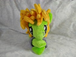 Size: 4096x3072 | Tagged: safe, artist:bluedragonflyplush, imported from derpibooru, earth pony, pony, all time low, clothes, commission, frown, irl, lidded eyes, lying down, male, nose piercing, photo, piercing, plushie, ponified, prone, shirt, solo, stallion, t-shirt, zack merrick