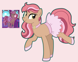 Size: 1989x1576 | Tagged: safe, artist:queertrixie, derpibooru exclusive, imported from derpibooru, earth pony, horse, pony, bridget (wild manes), clothes, crossover, female, jewelry, mare, necklace, outline, ponified, simple background, skirt, solo, wild manes