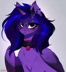 Size: 3825x4192 | Tagged: safe, artist:krissstudios, imported from derpibooru, oc, oc only, alicorn, pony, female, gradient background, heterochromia, mare, solo