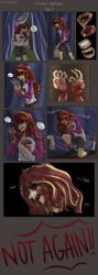 Size: 2041x5743 | Tagged: safe, artist:daazzlin, imported from derpibooru, sunset shimmer, comic:sunset's jealousy, equestria girls, crying, female, jealous, solo, sunset satan, transformation