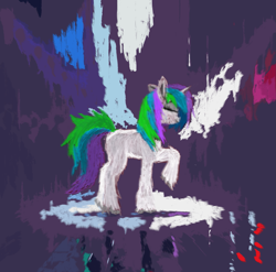 Size: 1761x1737 | Tagged: safe, artist:minecake, imported from derpibooru, oc, oc only, oc:cake sparkle, unicorn, horn, impressionism, modern art, solo