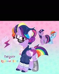 Size: 1440x1799 | Tagged: safe, artist:crem-shop, imported from derpibooru, rainbow dash, twilight sparkle