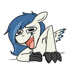 Size: 2400x2400 | Tagged: safe, artist:d-lowell, artist:kaikururu, editor:d-lowell, imported from ponybooru, oc, oc only, oc:delta dart, hippogriff, base used, crying, exploitable meme, hippogriff oc, meme, simple background, talons, transparent background, wheeze