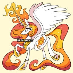 Size: 1000x1000 | Tagged: safe, artist:draconicatt, imported from derpibooru, princess celestia, alicorn, pony, solo