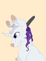 Size: 2048x2732 | Tagged: safe, artist:headshavepony, imported from derpibooru, rarity, unicorn, bald, crying, headshave, horn, razor, shave, shaved, shaved head, shaved mane, solo