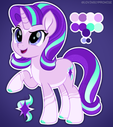 Size: 1711x1914 | Tagged: safe, artist:lovinglypromise, imported from derpibooru, starlight glimmer, pony, alternate design, solo