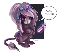 Size: 1598x1423 | Tagged: safe, artist:v-nico, imported from derpibooru, oc, oc only, pony, unicorn, controller, horn, solo, unicorn oc