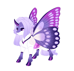 Size: 3477x3359 | Tagged: safe, artist:gigason, imported from derpibooru, oc, oc:violet thorn, changepony, hybrid, female, simple background, solo, transparent background