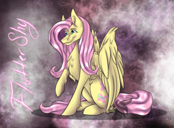 Size: 1039x769 | Tagged: safe, artist:blackdragonart98, imported from derpibooru, fluttershy, pegasus, pony, solo