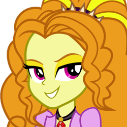 Size: 500x500 | Tagged: safe, artist:the smiling pony, imported from derpibooru, adagio dazzle, equestria girls, .svg available, female, grin, lidded eyes, looking at you, rainbow rocks 10th anniversary, smiling, solo, vector