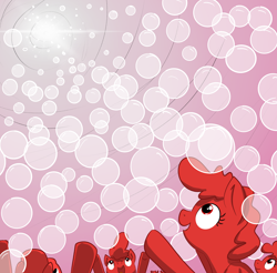 Size: 1512x1488 | Tagged: safe, artist:anonymous, imported from derpibooru, oc, oc only, oc:b positive, original species, pony, biochemistry, blood, blood cell, bubble, chemistry, crowd, female, group, happy, il était une fois la vie, mare, micro, once upon a time life, oxygen, ponified, red blood cell, sextet, sextet female