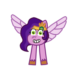 Size: 800x800 | Tagged: safe, artist:iarmista, imported from derpibooru, pipp petals, pegasus, pony, female, g5, mare, meme, pippasprite, simple background, smiling, solo, transparent background, two legged creature, wat, we have come for your nectar