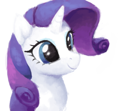 Size: 640x580 | Tagged: safe, artist:some_ponu, imported from derpibooru, rarity, pony, unicorn, female, horn, mare, simple background, smiling, solo, white background